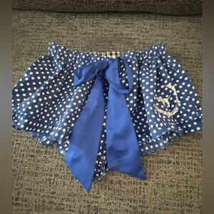 PINK Victoria's Secret Royal Blue and White Polka Dot Sleep Shorts